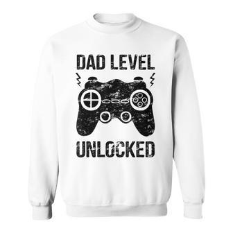 Mens Dad Level Unlocked - New Dad Pregnancy Announcement Sweatshirt - Thegiftio UK