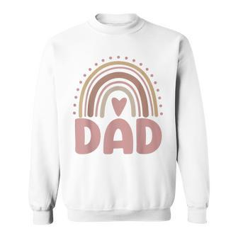 Mens Dad Of Little Miss Onederful First Birthday Boho Rainbow Sweatshirt - Thegiftio UK
