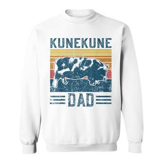 Mens Farming Breed - Vintage Kunekune Pig Dad Sweatshirt - Seseable