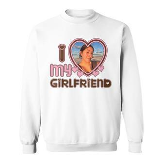 Mens I Love My Girlfriend Custom Sweatshirt | Mazezy UK