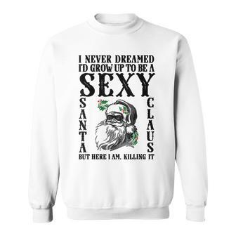 Mens Mens Funny Retro Santa Sarcastic Christmas Sweatshirt - Thegiftio UK