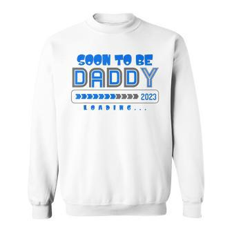 Mens Soon To Be Daddy Est2023 New Dad Pregnancy Fathers Day Cute Sweatshirt - Thegiftio UK
