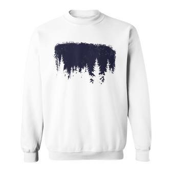 Minimalist Pine Tree Design World Traveler Graphic Clothing V2 Men Women Sweatshirt Graphic Print Unisex - Thegiftio UK
