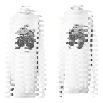 Monster Truck Distressed Vintage Style Cool Monster Truck Sweatshirt | Mazezy