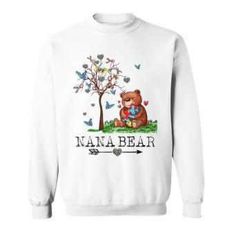 Nana Bear Autism Awareness Love Support Autism Mother Men Women Sweatshirt Graphic Print Unisex - Seseable