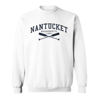 Nantucket Massachusetts Cape Cod Vintage Boat Men Women Sweatshirt Graphic Print Unisex - Seseable