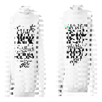 Not Drunk Full Of Holiday Spirit Christmas Xmas Wine Lover Men Women Sweatshirt Graphic Print Unisex - Thegiftio UK