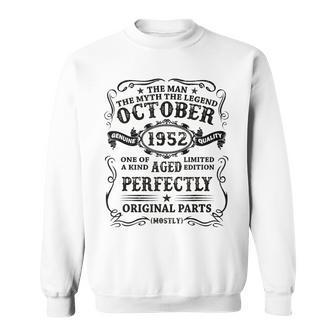 October 1952 The Man Myth Legend 70 Year Old Birthday Gift Sweatshirt - Seseable