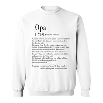 Opa Definition Sweatshirt, Herren Spruch für Großvater - Seseable