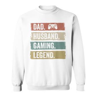 Papa Ehemann Gaming Legende Vintage Videospieler Papa Vater Sweatshirt - Seseable