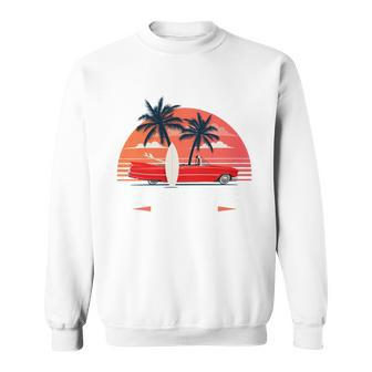 Paradise Beach Florida Sunset Retro Car Sweatshirt - Monsterry CA