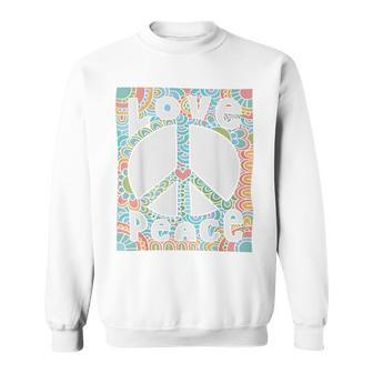 Peace Sign Love T 60S 70S Tie Dye Hippie Costume Sweatshirt | Mazezy DE