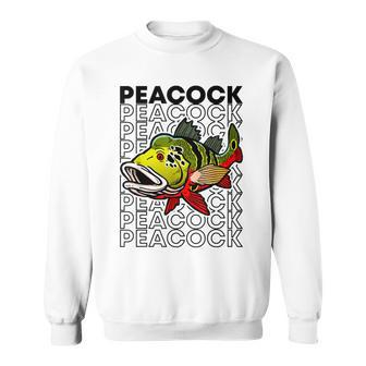 Peacock Bass 80S Style Monster Fish Keeper Men Women Sweatshirt Graphic Print Unisex - Seseable