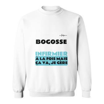 Pflegekraft Herren Sweatshirt Bogosse Infirmier, ich manage das - Lässiges Statement - Seseable