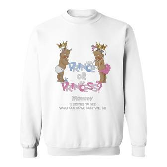 Prince Or Princess Mommy Ethnic Gender Reveal T-Shirt Men Women Sweatshirt Graphic Print Unisex - Thegiftio UK