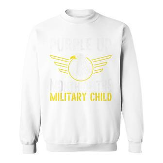 Purple Up Month Of The Military Child Veteran Soldier Sweatshirt - Seseable