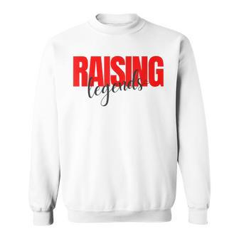 Raising Legends Slogan Sweatshirt, Weiß mit Rotem Text - Seseable