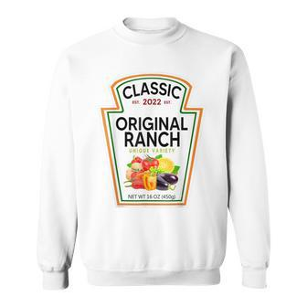 Ranch Sauce Green Salad Dressing Halloween Costume 2022 V2 Men Women Sweatshirt Graphic Print Unisex - Thegiftio UK