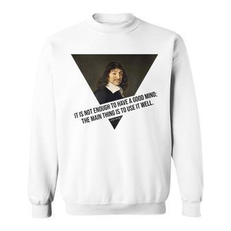 René Descartes Intelligent Quote Funny Philosophy Men Women Sweatshirt Graphic Print Unisex - Seseable