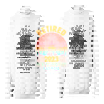 Retired 2023 Not My Problem Anymore Vintage Tropical Sweatshirt - Thegiftio