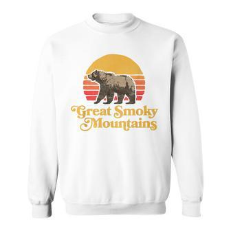 Retro Great Smoky Mountains National Park Bear 80S Graphic Sweatshirt | Mazezy