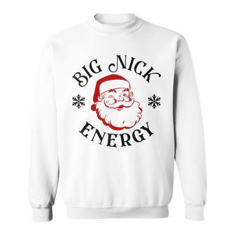 Retro Groovy Big Nick Santa Energy Christmas Funny Raglan Men Women Sweatshirt Graphic Print Unisex - Seseable