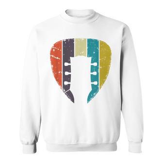 Retro Vintage Guitar Pick Guitarists Guitar Lovers Players Sweatshirt - Seseable