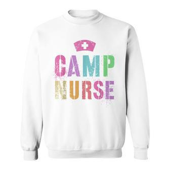 Rockin Camp Nurse Nursing Student Camping Purple Medical Sweatshirt - Seseable