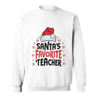 Santas Favorite Teacher Christmas Women Men Santa Hat Sweatshirt - Monsterry UK