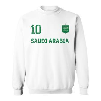 Saudi Arabia Soccer Fans Jersey Ksa Flag Football Lovers Men Women Sweatshirt Graphic Print Unisex - Seseable