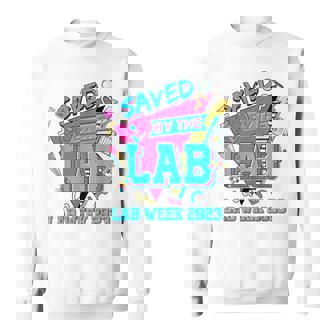 Saved By The Lab Retro Lab Week 2023 Medical Laboratory Tech Sweatshirt | Mazezy