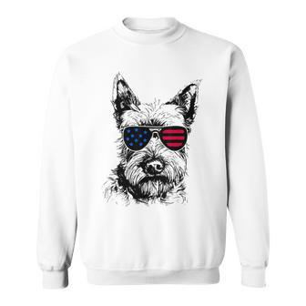 Scottish Terrier Dog 4Th July America Usa Flag Sweatshirt | Mazezy