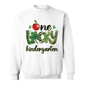 Shamrock One Lucky Kindergarten Teacher St Patricks Day Men Women Sweatshirt Graphic Print Unisex - Thegiftio UK