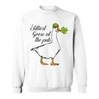 Silliest Goose At The Pub St Patricks Day Goose Meme Sweatshirt | Mazezy