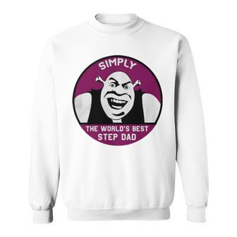 Simply The World Best Step Dad Purple Sweatshirt | Mazezy