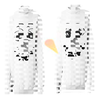 Snowman Face Carrot Nose Christmas Accessories & Outfits Men Women Sweatshirt Graphic Print Unisex - Thegiftio