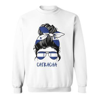 Soy Catracha For Hondurans Honduras Flag Girl Sweatshirt | Mazezy