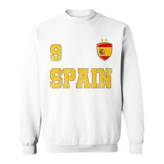 Spain Soccer Spanish Football Number Enine Futebol Jersey Men Women Sweatshirt Graphic Print Unisex - Thegiftio UK