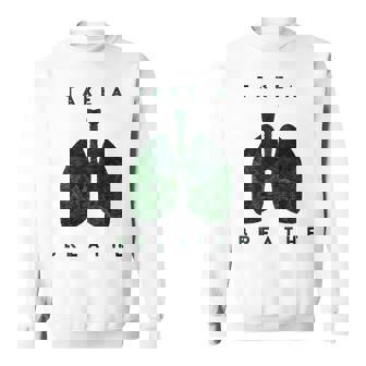 Take A Breathe Green Lung Sweatshirt | Mazezy