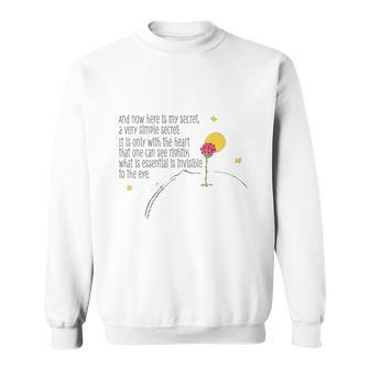 The Little Prince Quote Heart Sees Rightly Men Women Sweatshirt Graphic Print Unisex - Thegiftio UK