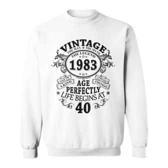 The Man Myth Legend 1983 Vintage 40Th Year Old Birthday Gift Sweatshirt - Seseable