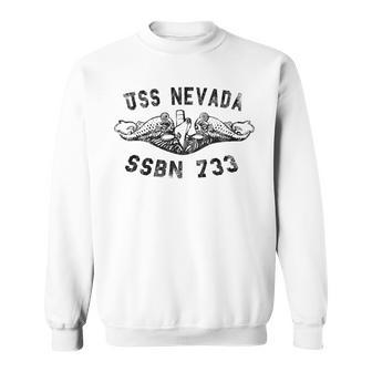 Uss Nevada Ssbn 733 Submarine Badge Vintage Sweatshirt - Seseable