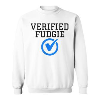 Verified Fudge Funny Michigan Slang Word Check Mark Men Women Sweatshirt Graphic Print Unisex - Thegiftio UK