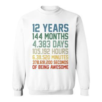 Vintage 12Th Birthday Shirt Gift 12 Years Old Being Awesome Sweatshirt | Mazezy