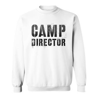 Vintage Camp Director Camping Host Chaos Coordinator Orange Sweatshirt - Seseable