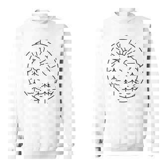 Vintage Camping Outdoor Nature Camper Hiking Mountain &Sun Sweatshirt | Mazezy