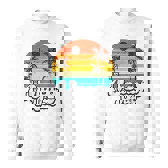 Vintage Palm Tree Sunset Beach Vacation Summer Vacay Vibes Sweatshirt | Mazezy
