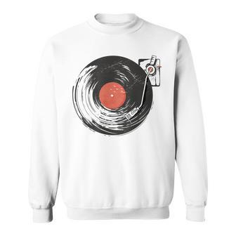Vintage Vinyl Record Player Summer Vibes Retro Style Sweatshirt - Seseable