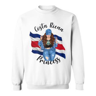 Womens Costa Rican Princess Sassy Diva Womens Motivational Flag Men Women Sweatshirt Graphic Print Unisex - Seseable