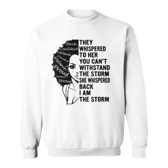 Womens Im The Storm Strong African Black History Month Sweatshirt - Seseable